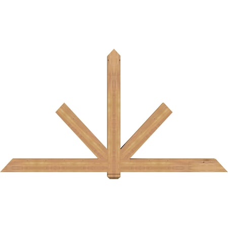 Ekena Millwork Kennewick Timber Gable Bracket, Western Red Cedar, 96"W x 52"H x 5 1/2"D x 5 1/2"F, 13/12 Pitch GBW096X52X0606KEN00SWR